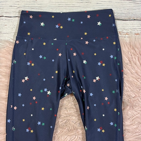 Summersalt Do It All High Rise 7/8 Leggings Deep Sea Blue Scatter Star Print - Picture 8 of 9